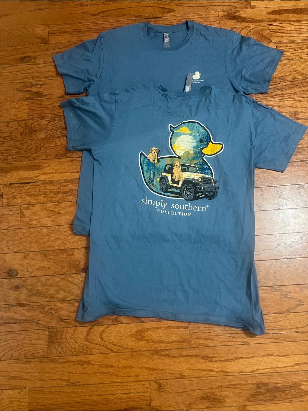 Simply Southern Blue Short-Sleeve Tee with Duck & Truck Graphic